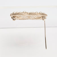 Pre-Loved Chanel ™ Gold Brooch with Crystal Embellishments and Pearls