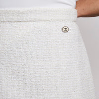 Pre-Loved Chanel™ Resort Ivory Tweed Mini Skirt