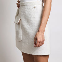 Pre-Loved Chanel™ Resort Ivory Tweed Mini Skirt