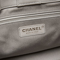 Chanel Business Affinity Grey Caviar Shopping Bag with Gold Tone Hardware 28 Series (Interior)