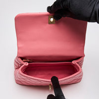 Pre-Loved Chanel Pink Quilted Small Coco Handle (Interior)