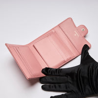 Pre-Loved Chanel™ Pink Caviar Flap Compact Wallet (Interior)