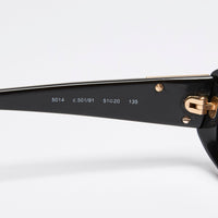 Pre-Loved Chanel™ Oval Sunglasses Black