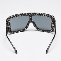 Pre-Loved Chanel™ Tweed White and Black Sunglasses