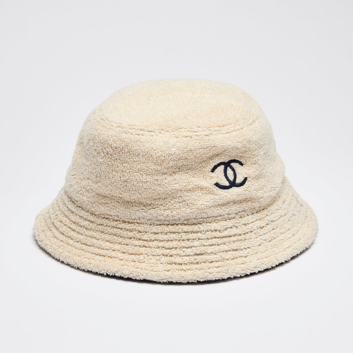 Pre-Loved Chanel™ Beige Terrycloth Bucket Hat