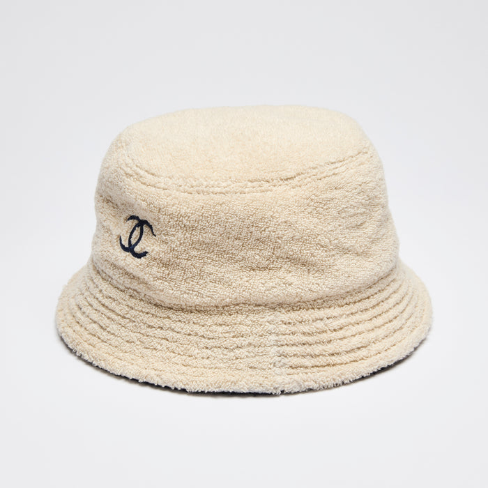 Pre-Loved Chanel™ Beige Terrycloth Bucket Hat