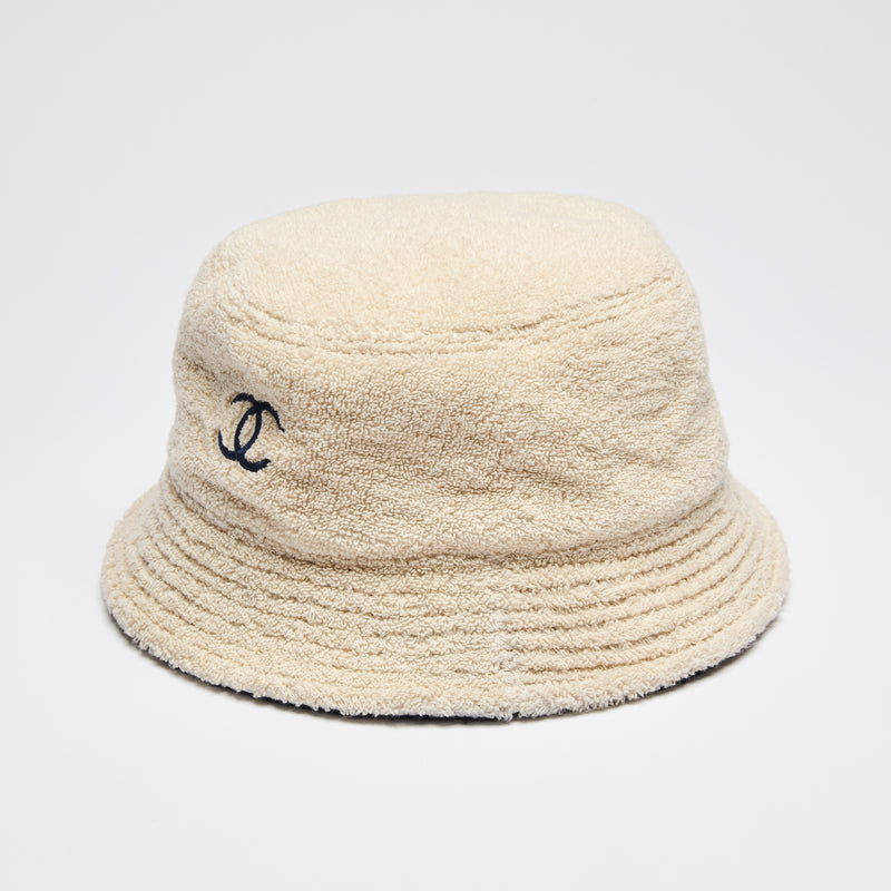 Pre-Loved Chanel™ Beige Terrycloth Bucket Hat