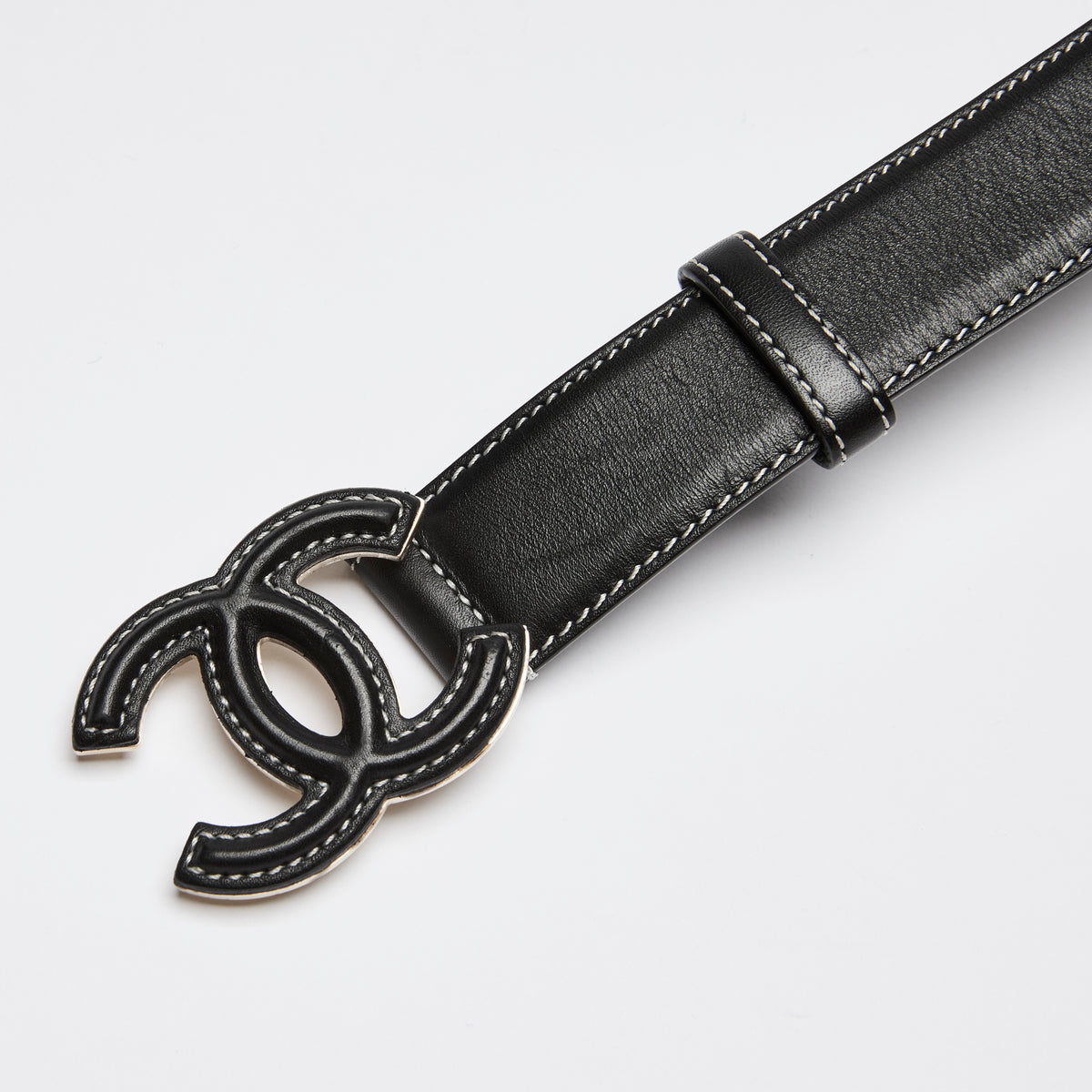 Pre-Loved Chanel™ Black Leather Belt