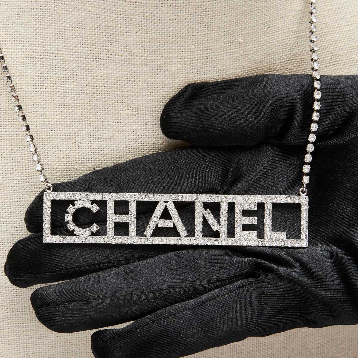 Pre-Loved Chanel™ Logo Letter ID Tag Necklace