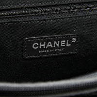 Pre-Loved Chanel™ Cloth Deauville Tote Black (Label)