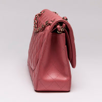 Pre-Loved Chanel™ Caviar Quilted Pink Jumbo Double Flap Bag