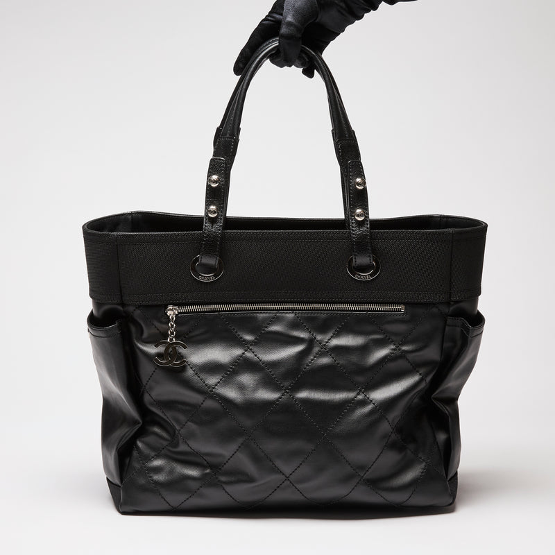 Pre-Loved Chanel™ Paris Biarritz Tote Black (Front)