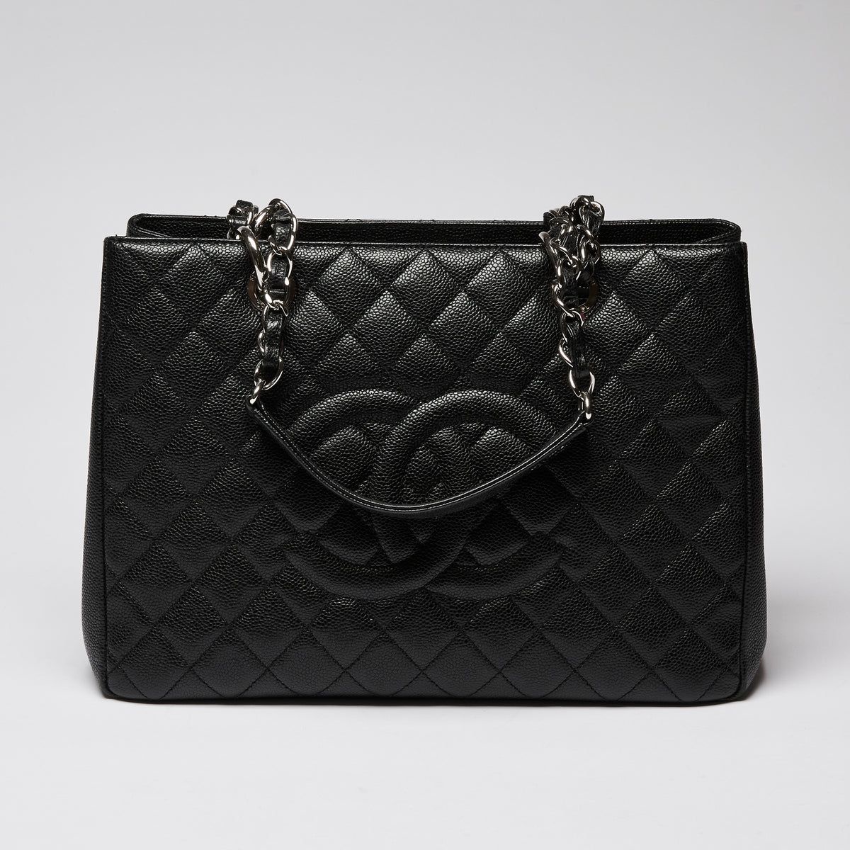 Pre-Loved Chanel™ Caviar Quilted Grand Shopping Tote Black