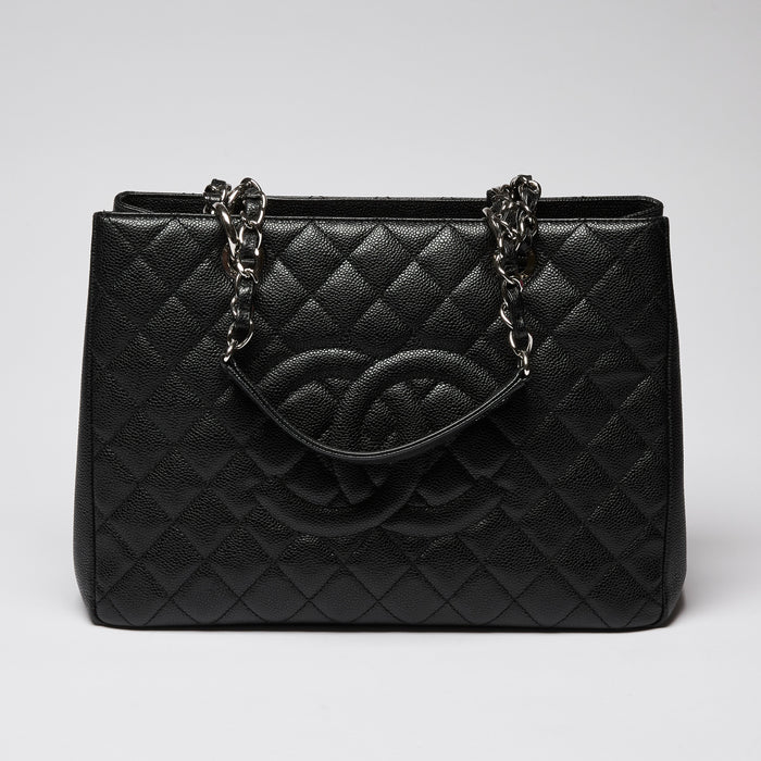 Pre-Loved Chanel™ Caviar Quilted Grand Shopping Tote Black