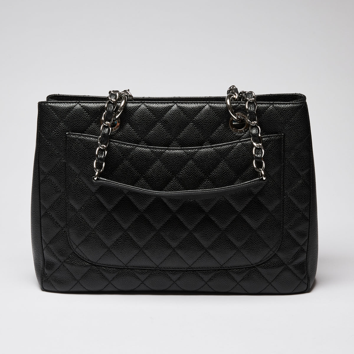 Pre-Loved Chanel™ Caviar Quilted Grand Shopping Tote Black