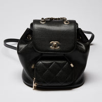 Pre-Loved Chanel™ Business Affinity Small Size Backpack with Grained Leather (Front of bag)