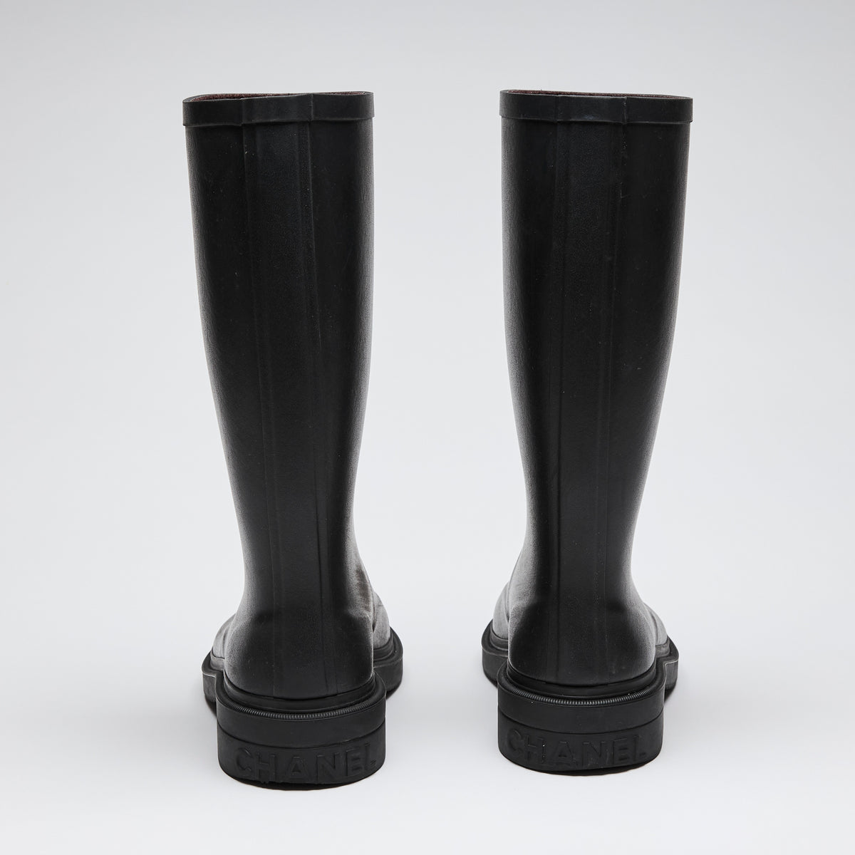 Pre-Loved Chanel™ Black Rubber Boots