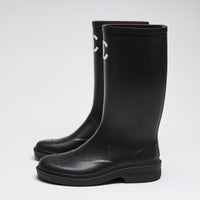 Pre-Loved Chanel™ Black Rubber Boots