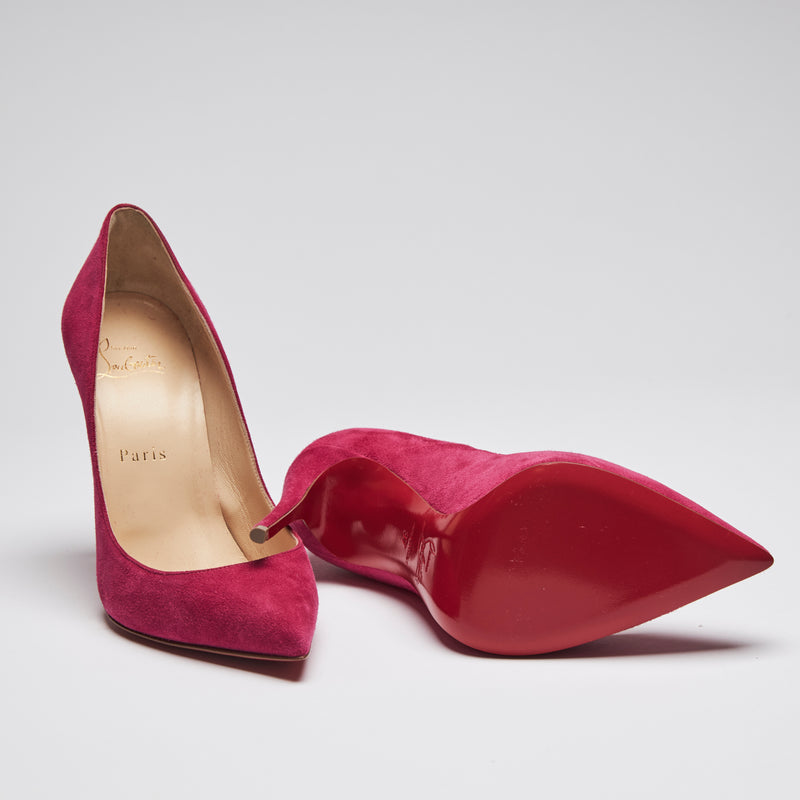 Excellent Pre-Loved Velvet Heels in Various Colors.  (magenta pink, bottom)