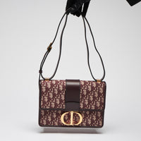 Excellent Pre-Loved Burgundy Monogram Canvas and Leather Flap Bag with Shoulder Strap.(upright)