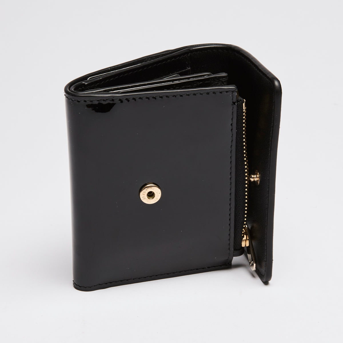 Dior Black Patent Leather Compact Wallet