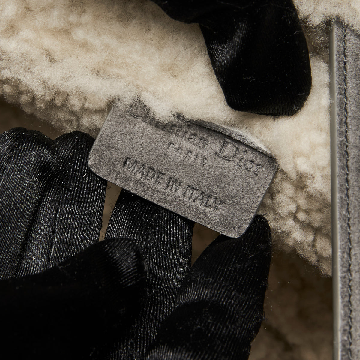 Dior Suede and Shearling Saddle Bag