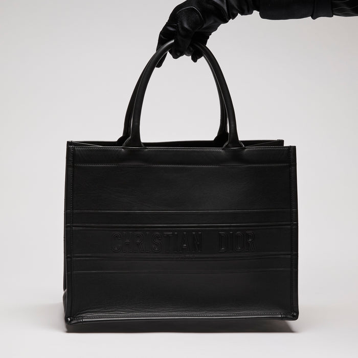 Dior Medium Book Tote Black (Front)