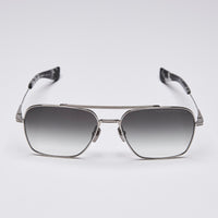 Dita Flight Seven Silver Tone Square Aviator Sunglasses (Front)