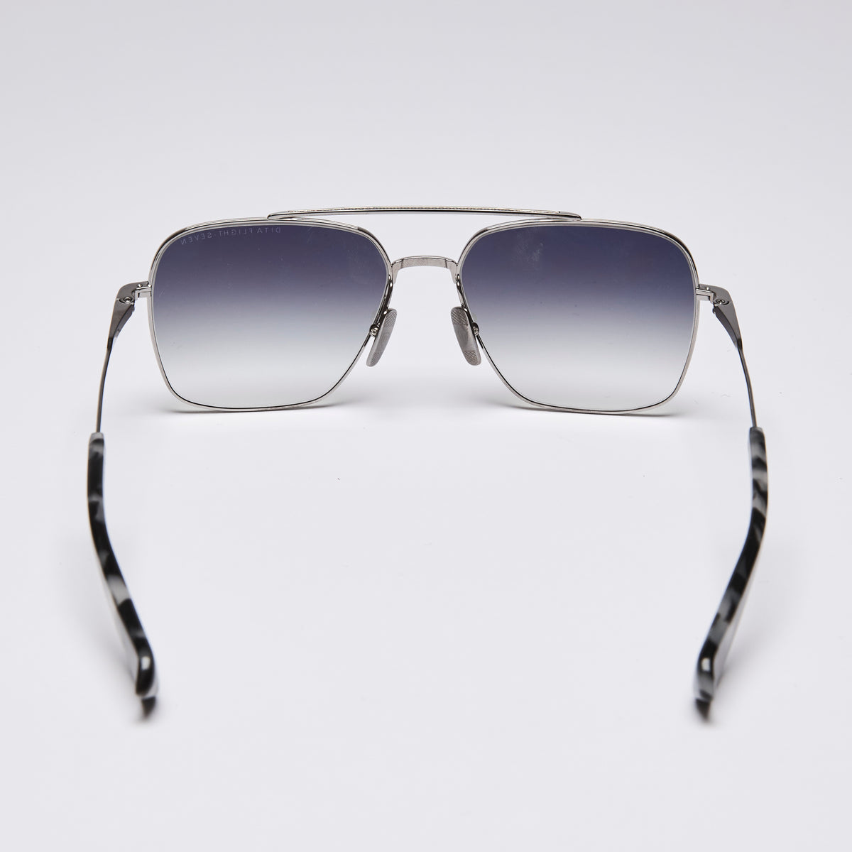 Dita Flight Seven Silver Tone Square Aviator Sunglasses (back)