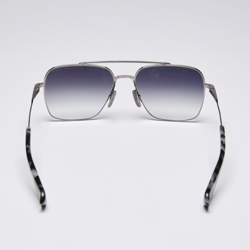 Dita Flight Seven Silver Tone Square Aviator Sunglasses (back)