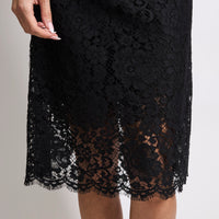 Dolce & Gabbana Black Lace Knee Length Dress