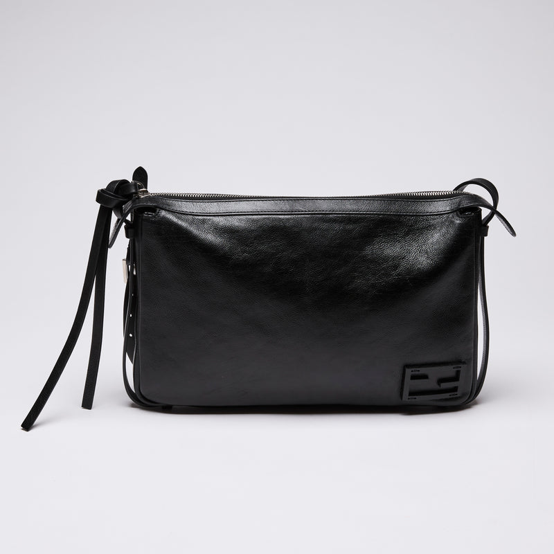 Fendi "Simply Fendi" Bag in Black Leather MM Size