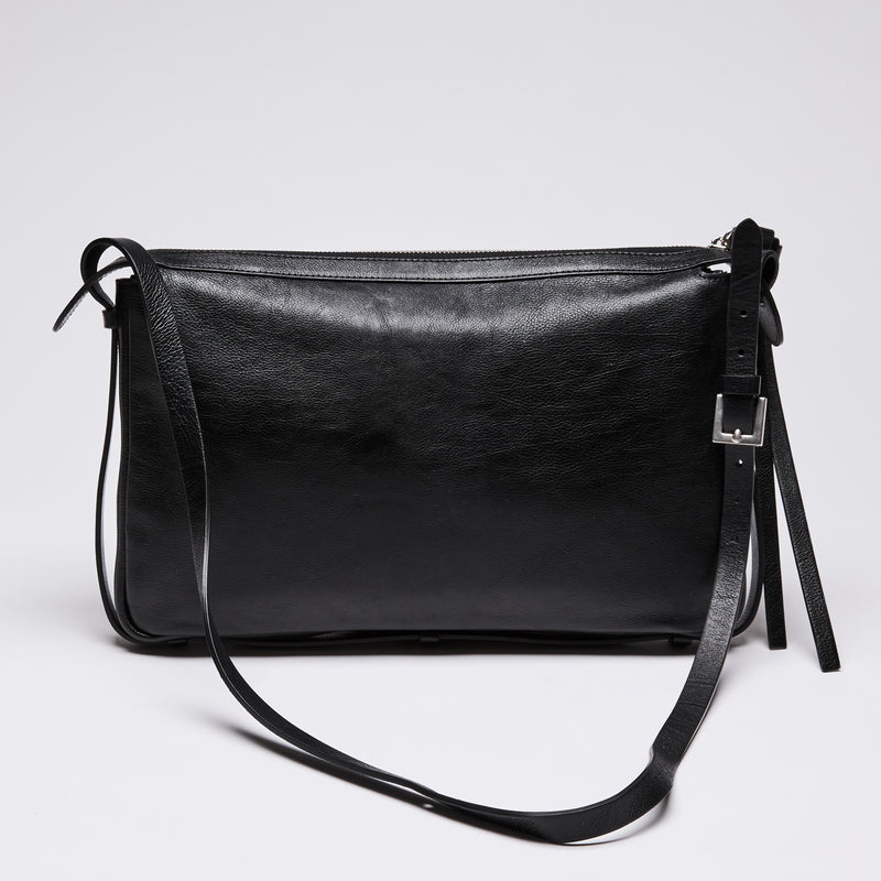 Fendi "Simply Fendi" Bag in Black Leather MM Size