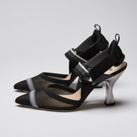 Fendi "Colibri" Heels in Black and Grey Size 39.5