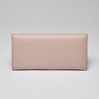 Fendi Pink Leather Envelope Style Full Size Wallet