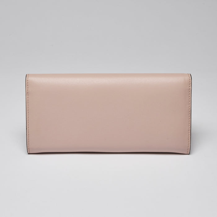 Fendi Pink Leather Envelope Style Full Size Wallet