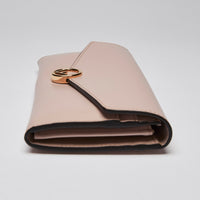 Fendi Pink Leather Envelope Style Full Size Wallet