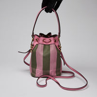 Fendi Pink/Green "Mon Tresor" Mini Bucket Bag