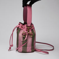 Fendi Pink/Green "Mon Tresor" Mini Bucket Bag