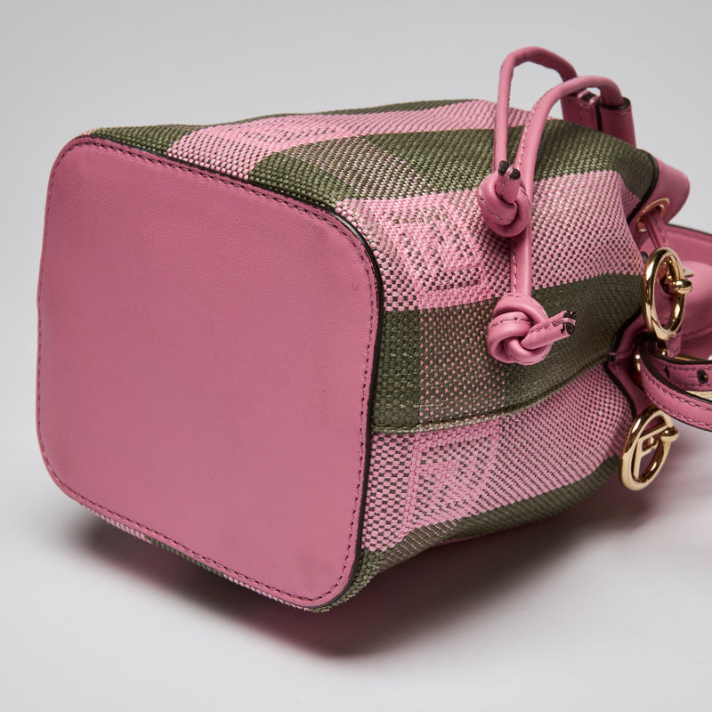 Fendi Pink/Green "Mon Tresor" Mini Bucket Bag