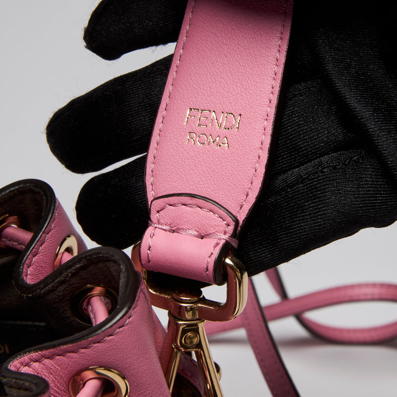 Fendi Pink/Green "Mon Tresor" Mini Bucket Bag