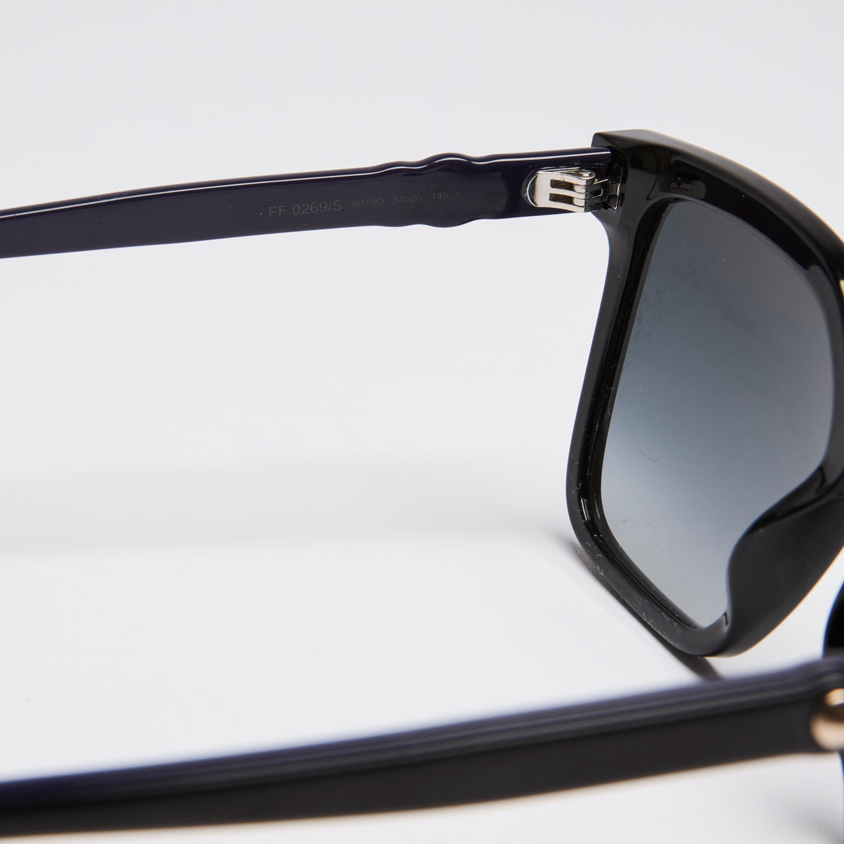 Fendi Black Square Frame Sunglasses with Studs