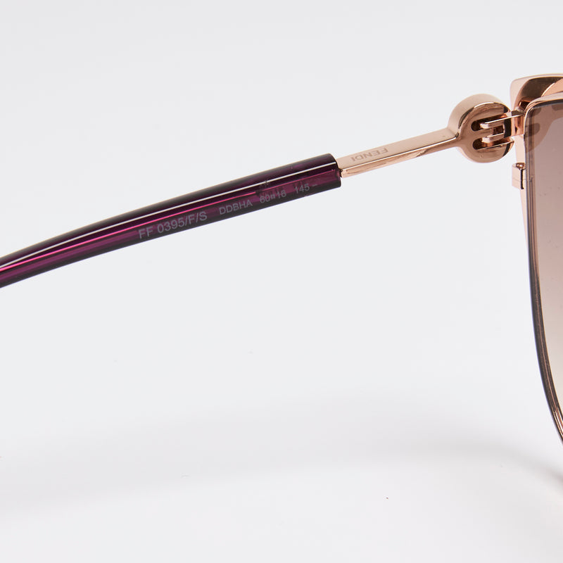 Fendi Rose Gold Cat-Eye Sunglasses