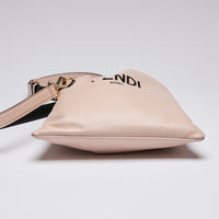 Fendi Pale Pink Leather Roma Drawstring Pouch (bottom)