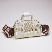 Fendi Recycled Plastic Vitello Liberty Matte Basket Bag White (Back)