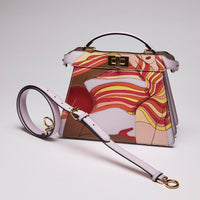 Fendi Limited Vitello Multicolor Seta Shiny Nappa Dancing Girls Inlay Peekaboo (Back)