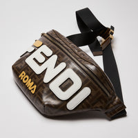 Fendi Brown Zucca Coated Canvas Spalmati Mania Belt Bag (Side)