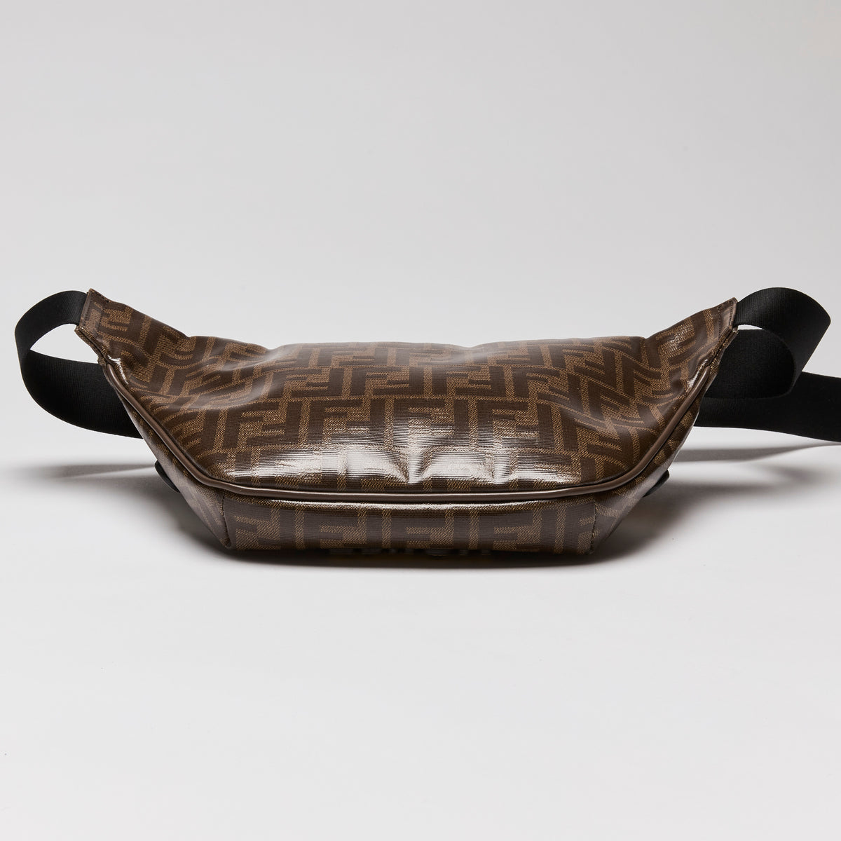 Fendi Brown Zucca Coated Canvas Spalmati Mania Belt Bag (Bottom)