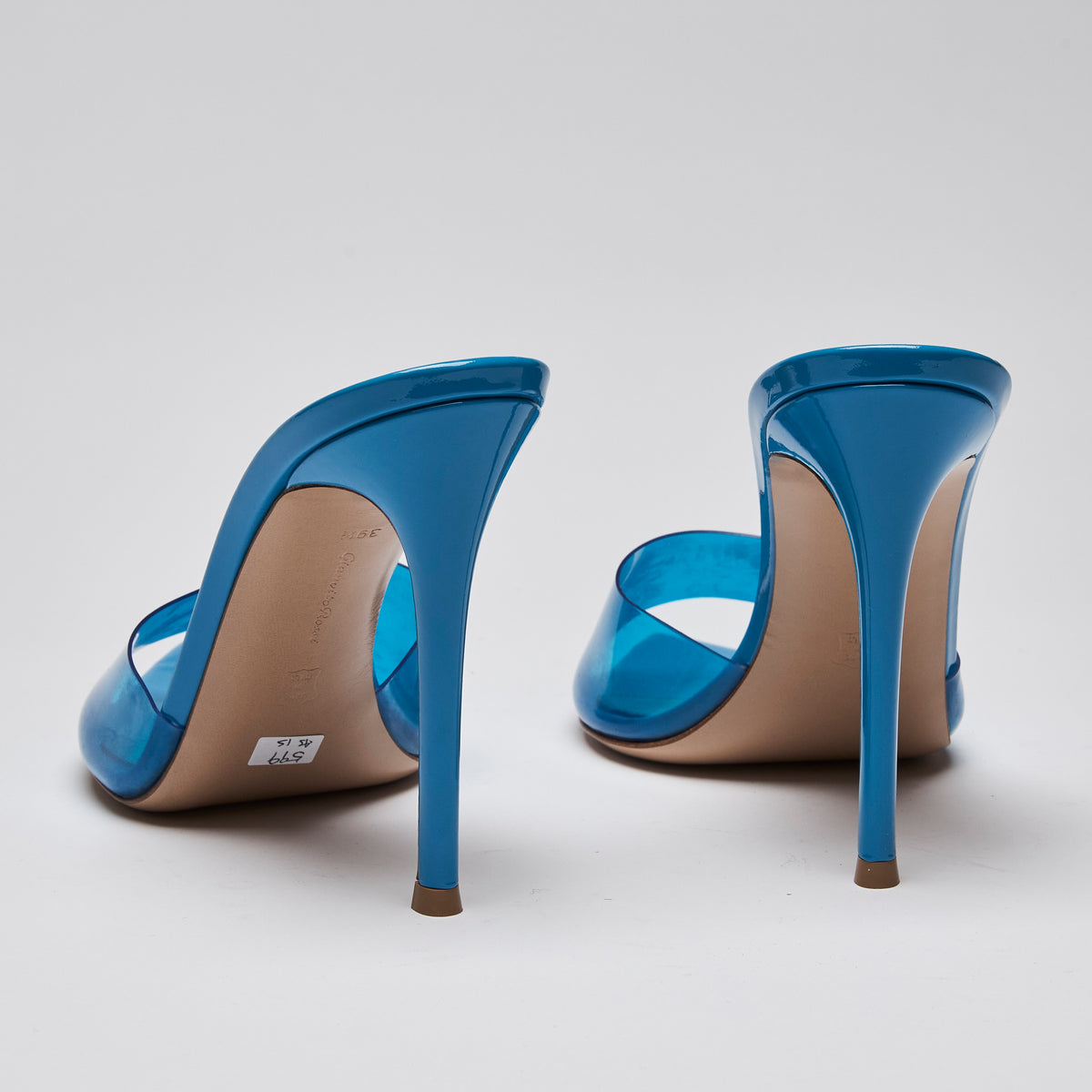 Gianvito Rossi Blue Elle Heels (back)