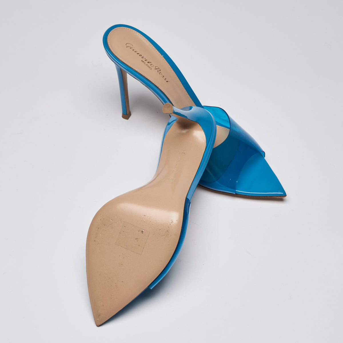 Gianvito Rossi Blue Elle Heels (bottom)